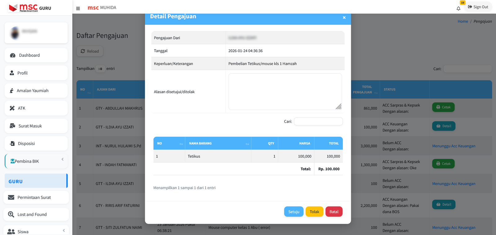 Sistem Inventory & Sarpras