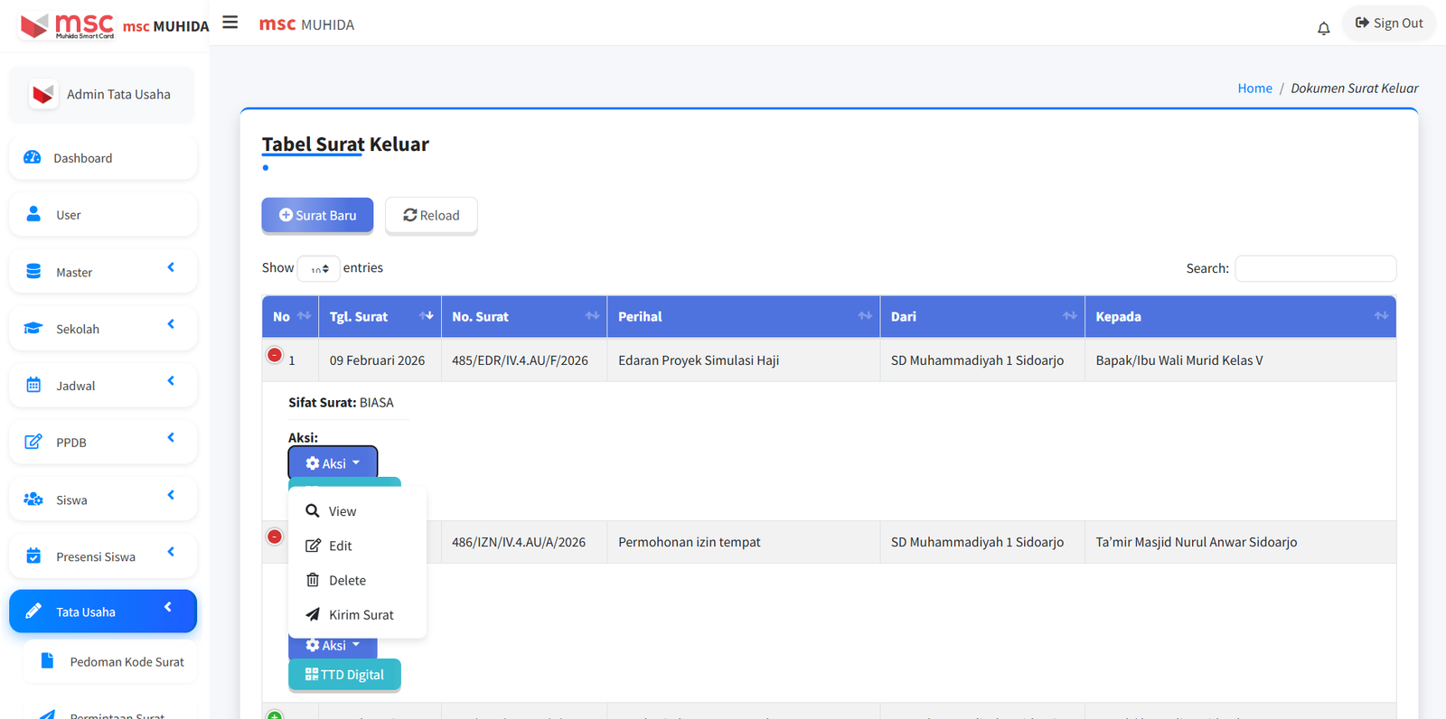 Sistem Surat & Arsip